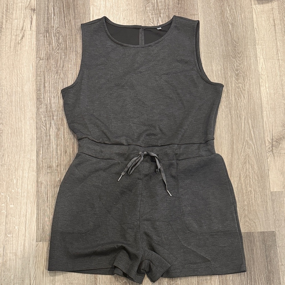 Dark Gray Sleeveless Romper